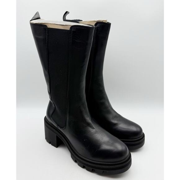 Miz Mooz Womens Bambina Tall Boot EU 36 US 5.5 Black Leather NWOB - Picture 5 of 13